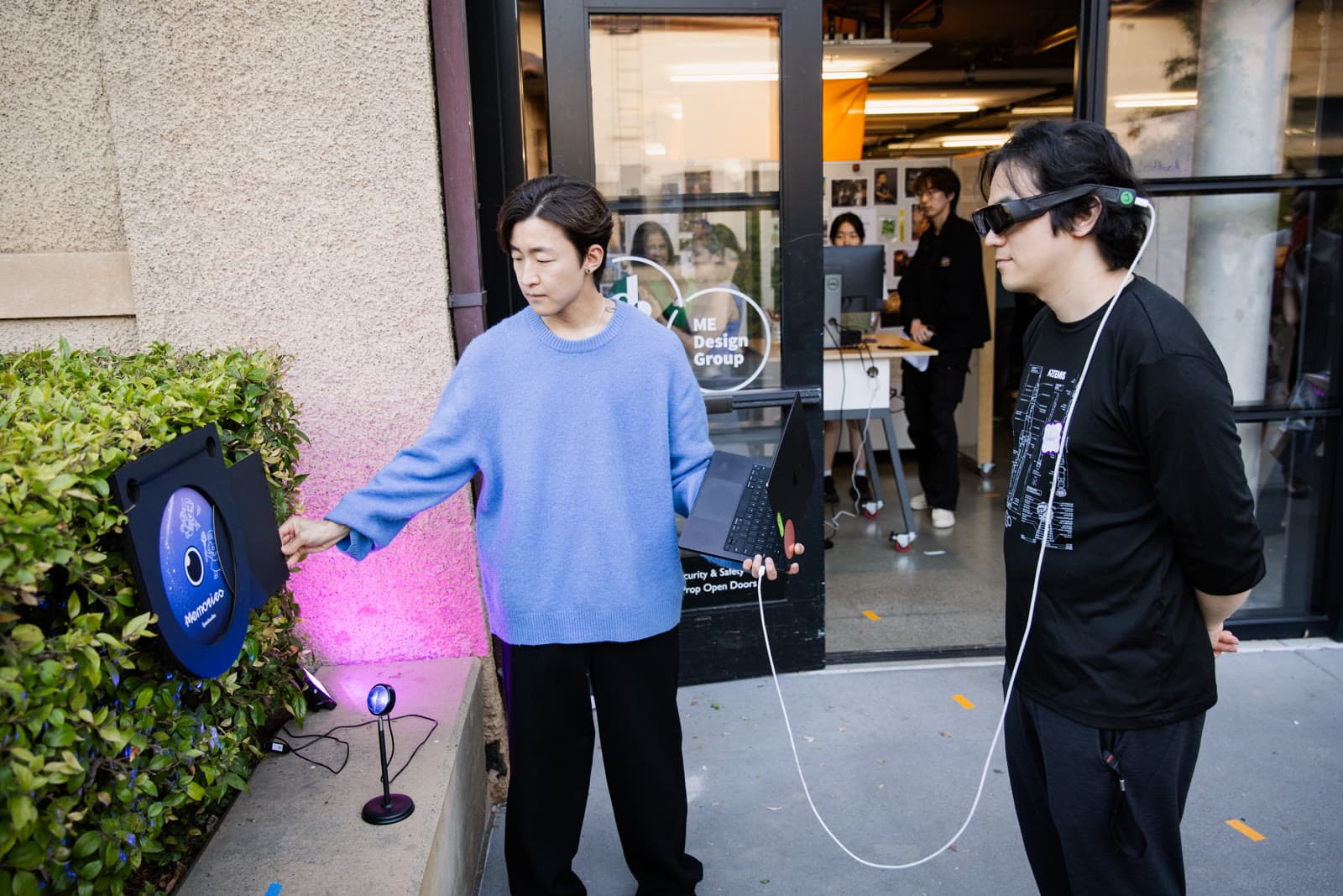 John presenting an interactive project at a design exhibition